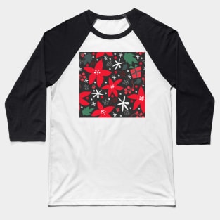 Poinsettia Baseball T-Shirt